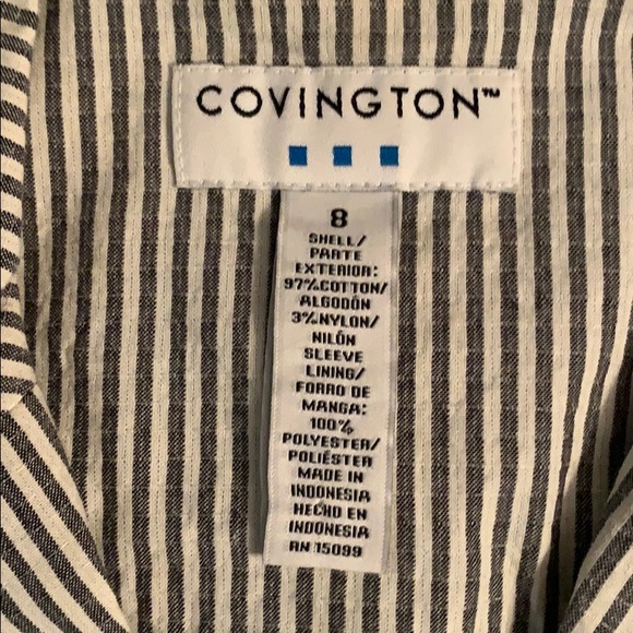 Covington Cotton Striped Unlined Blazer - Picture 2 of 7